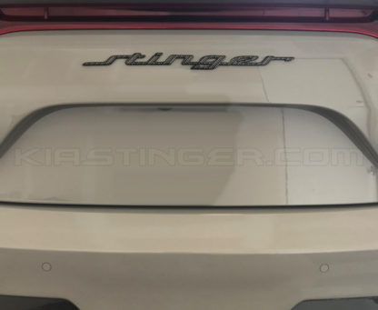 carbon fiber kia stinger text emblem for hatch