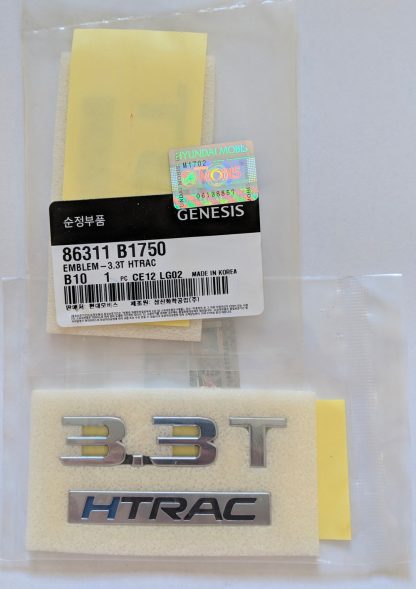 3.3T HTRAC v6 turbo badge in package front and back