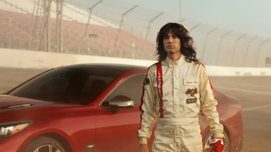 steven tyler kia stinger super bowl commercial