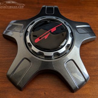 kia stinger gt wheel cap overlays in red