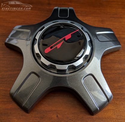 kia stinger gt wheel cap overlays in red