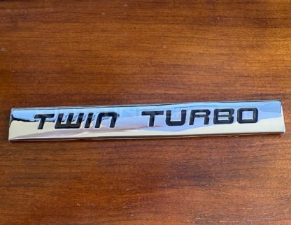 black twin turbo badge