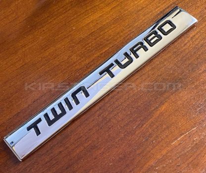 black twin turbo badge