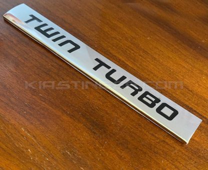 black twin turbo badge