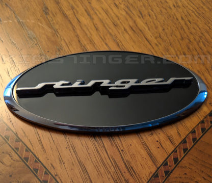 oval stinger badge emblem for kia stinger