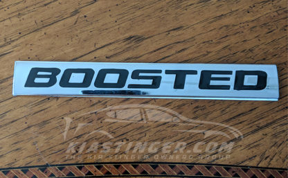 kia stinger boosted badge