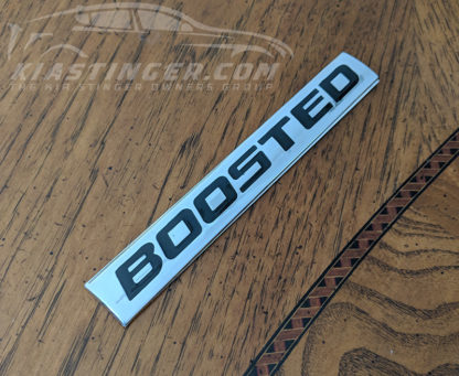 kia stinger boosted badge