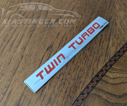 kia stinger twin turbo badge