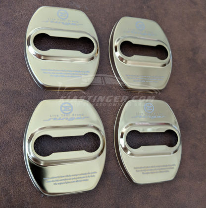 kia stinger gold door striker covers