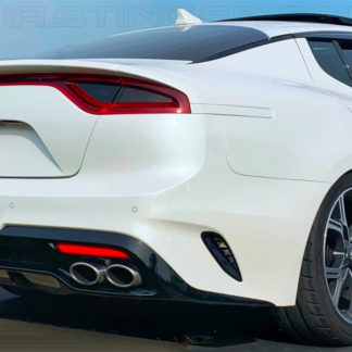 kia stinger with snow white pearl rear side reflectors