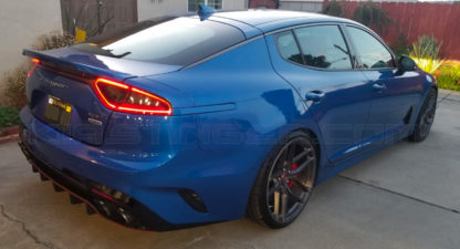 micro blue painted side rear reflector for kia stinger