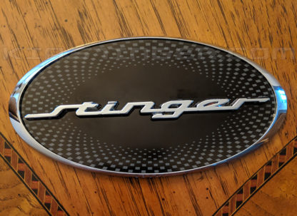 oval stinger badge emblem for kia stinger