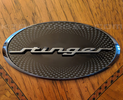 oval kia stinger badge emblem