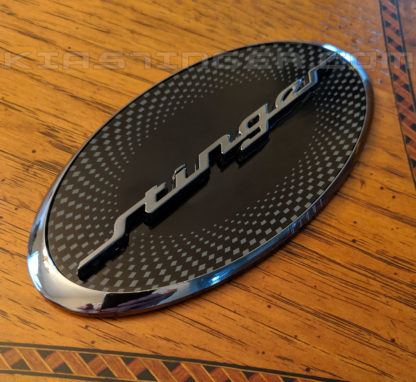 oval kia stinger badge emblem
