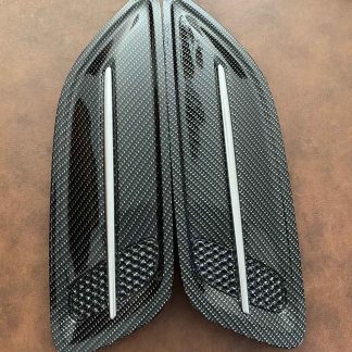 Carbon Fiber Style Hood Vent Set (2 pcs)