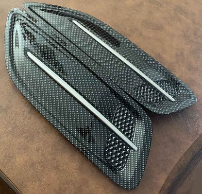 Carbon Fiber Style Hood Vent Set (2 pcs) - Image 3