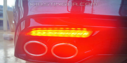 kia stinger sequential led rear bumper reflector lights