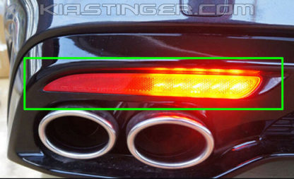 kia stinger sequential led rear bumper reflector lights