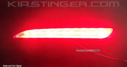 kia stinger sequential led rear bumper reflector lights