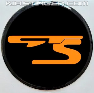 gts wheel caps for kia stinger in federation orange
