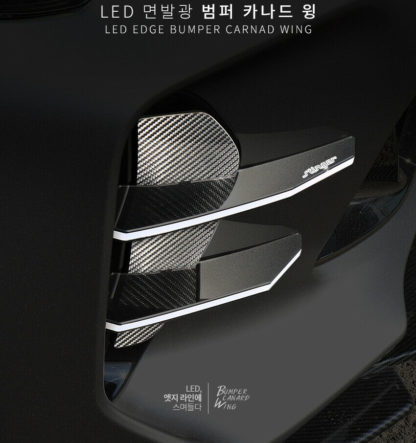 led lit foglight bumper canard for kia stinger