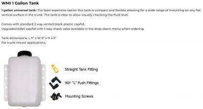Stealth Water Injection Kit